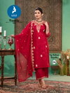 Pamela By Kaya Roman Embose Kurti With Bottom Dupatta Orders In India